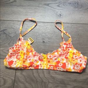 Aerie floral summer swimsuit top only